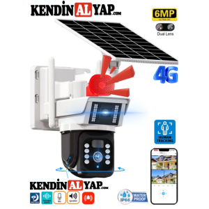 O-KAM-3940 PTZ Solar Sim Kartlı 4G Güvenlik Kamera..