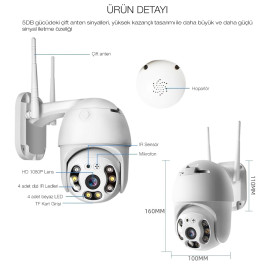GİGOO PTZ DIŞ MEKAN IP OUTDOOR GÜVENLİK KAMERA